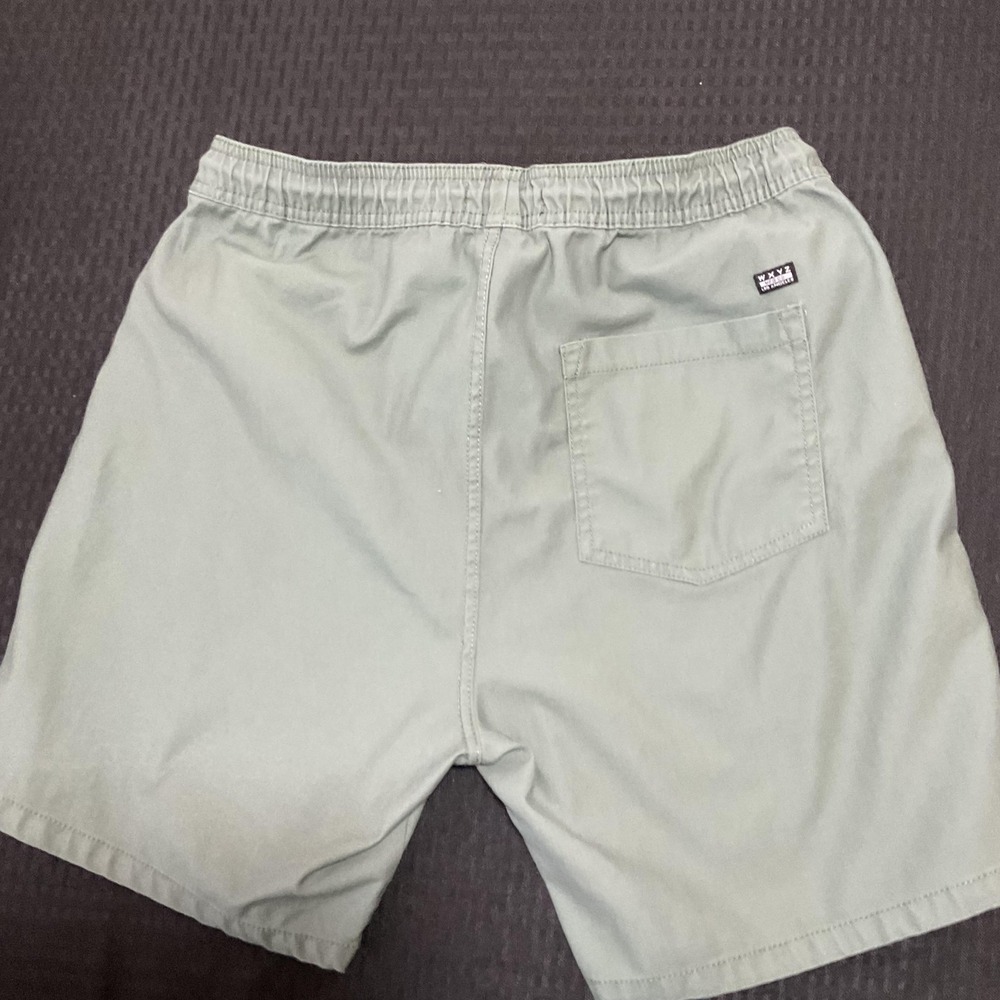 WXYZ Shorts Mens Medium Green Drawstring Elastic Waist Lined Beach Summer - Picture 6 of 11